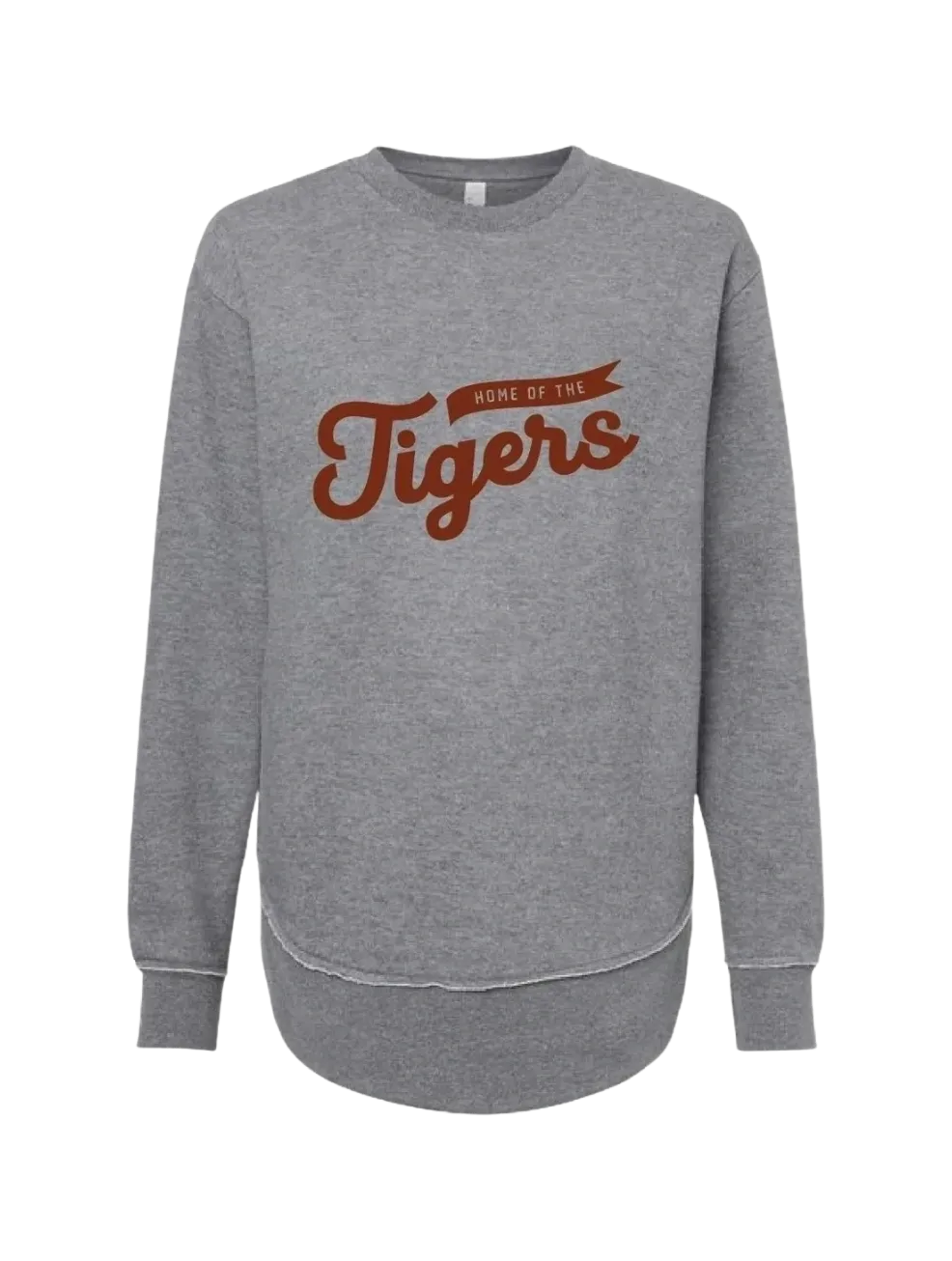 Home of the Tigers Womens Crewneck - Gray