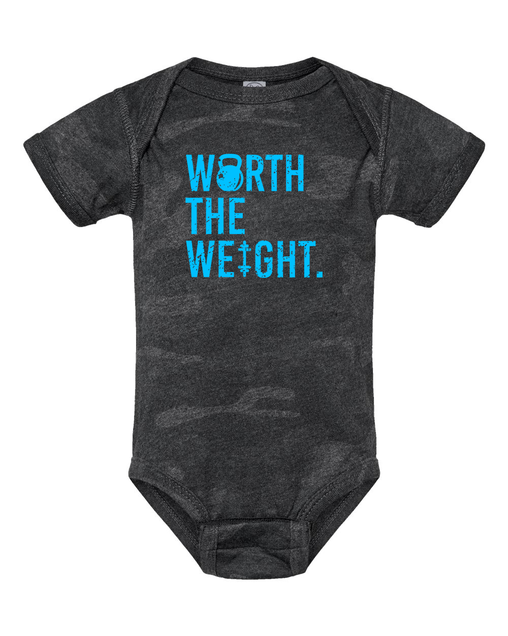 Image of Worth The Weight Onesie (With Blue Text)