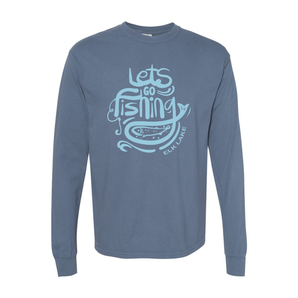 Let's Go Fishing Long Sleeve Cotton Tee