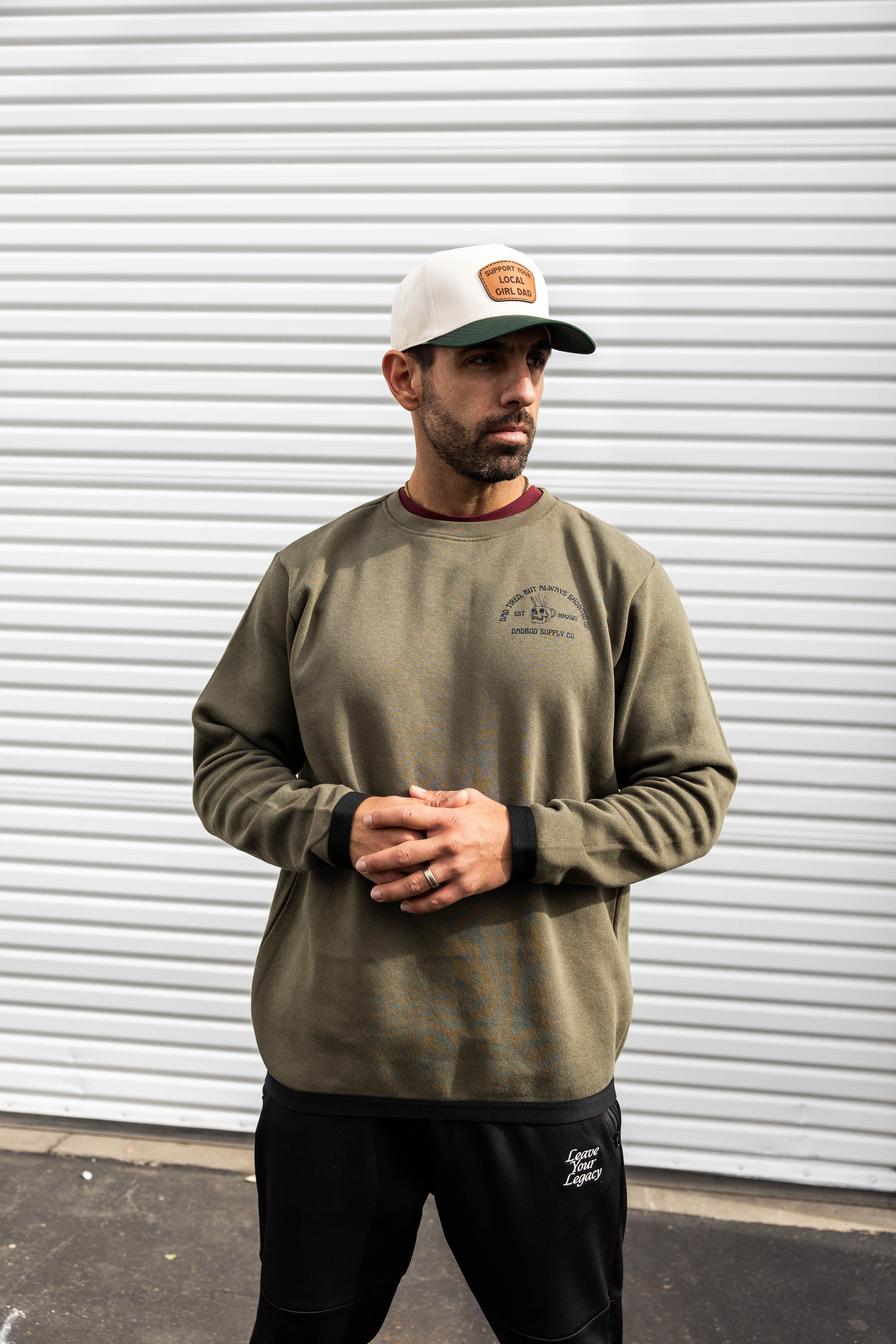 Image of Dad Tired Crew Neck Sweatshirt