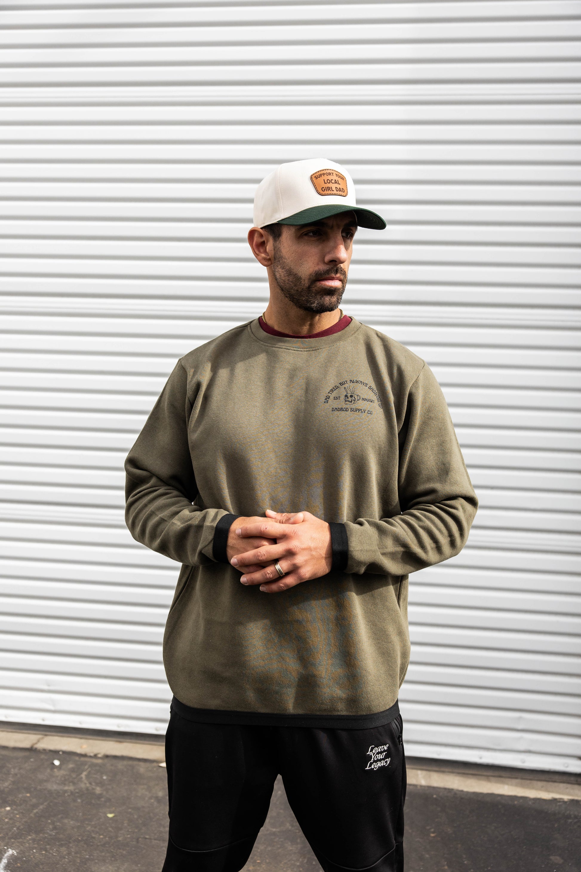 Dad Tired Crew Neck Sweatshirt