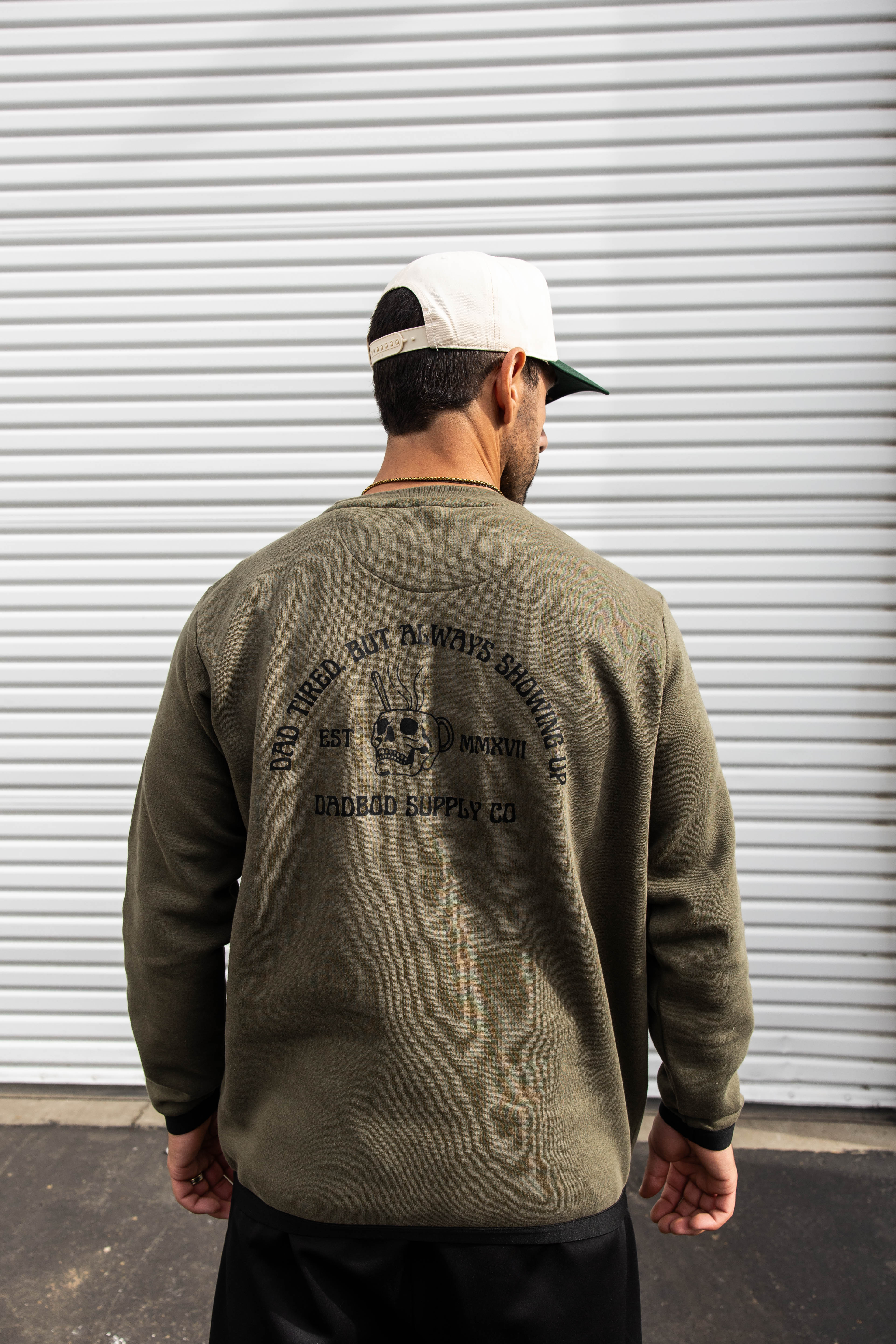 Image of Dad Tired Crew Neck Sweatshirt