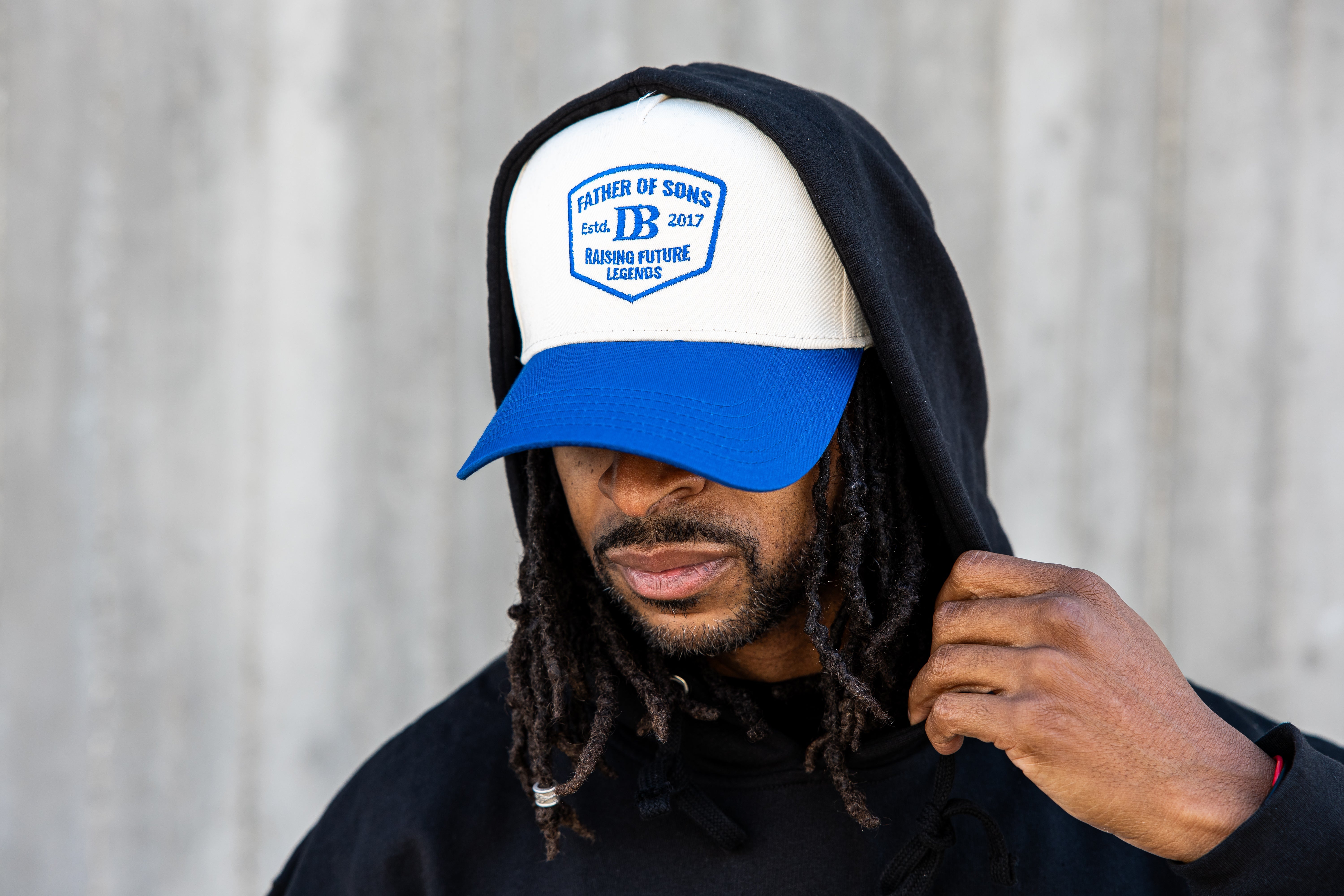 Image of Father Of Sons Cream & Royal Hat