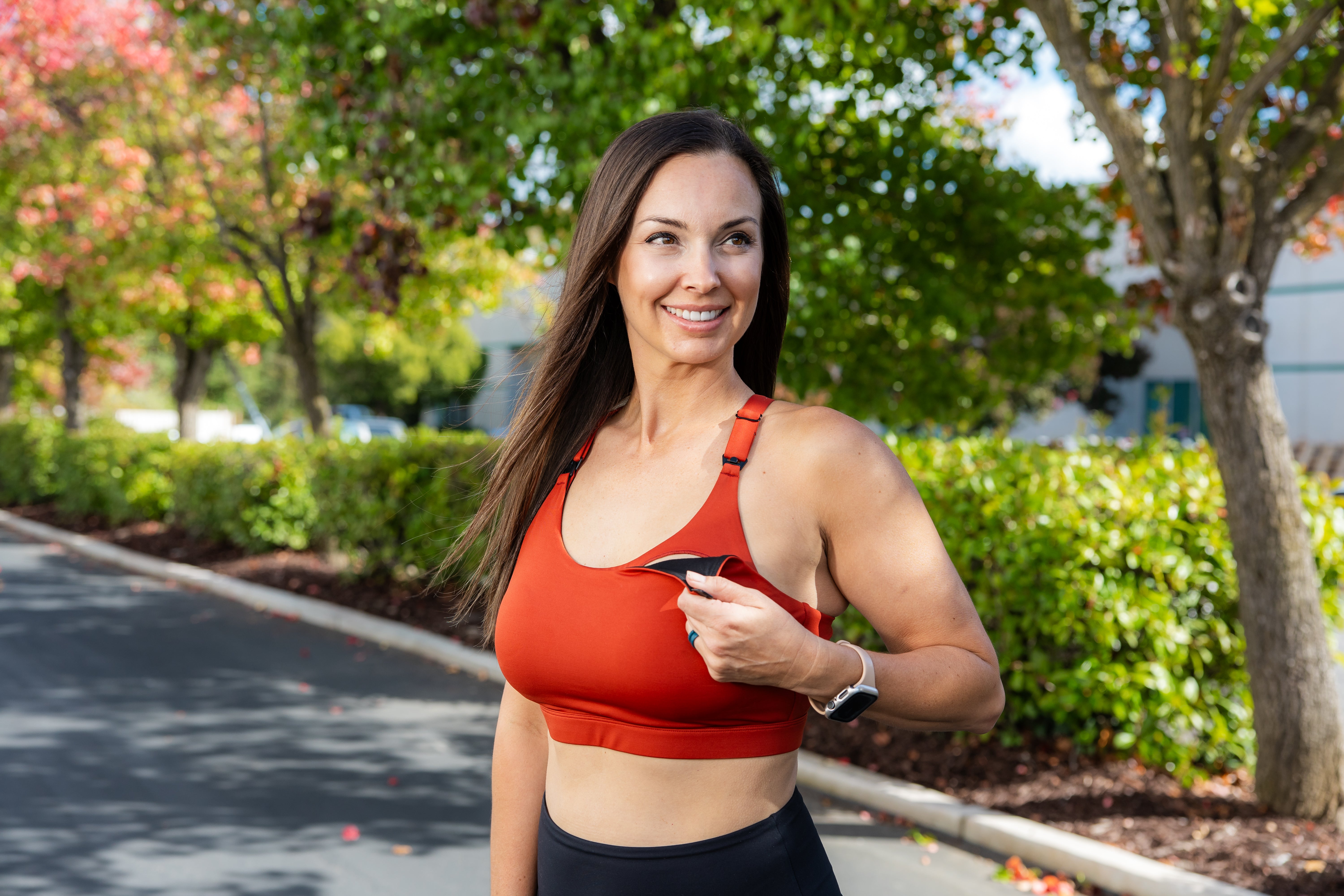 Image of Ultra Comfort Active Nursing MomBra - FIXED Pads (Burnt Orange)