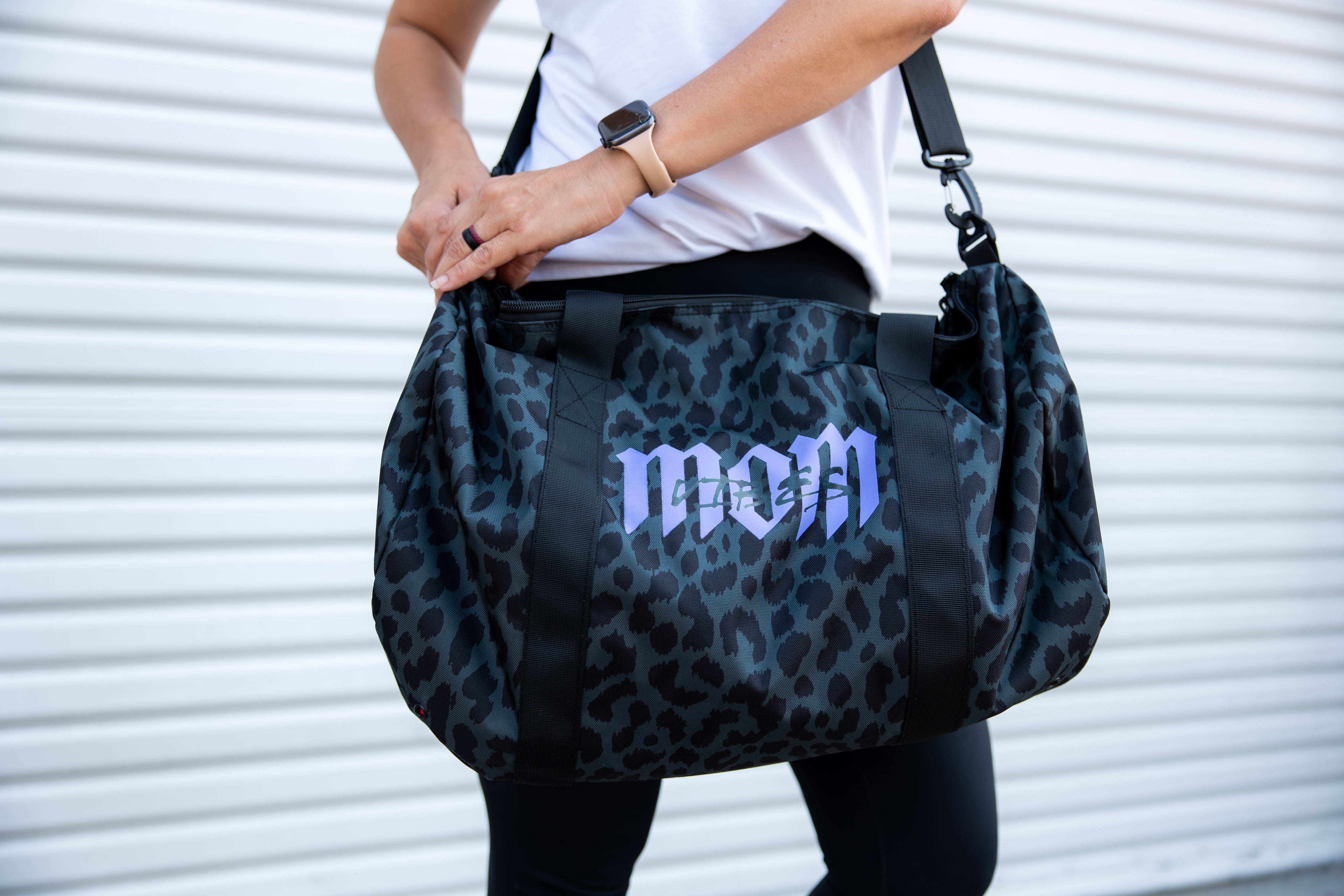 Image of MomVibes All-Purpose Duffel (Black Cheetah)
