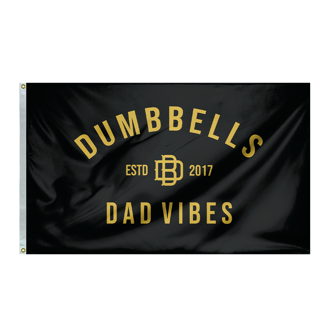 Image of Dumbbells & DadVibes Flag