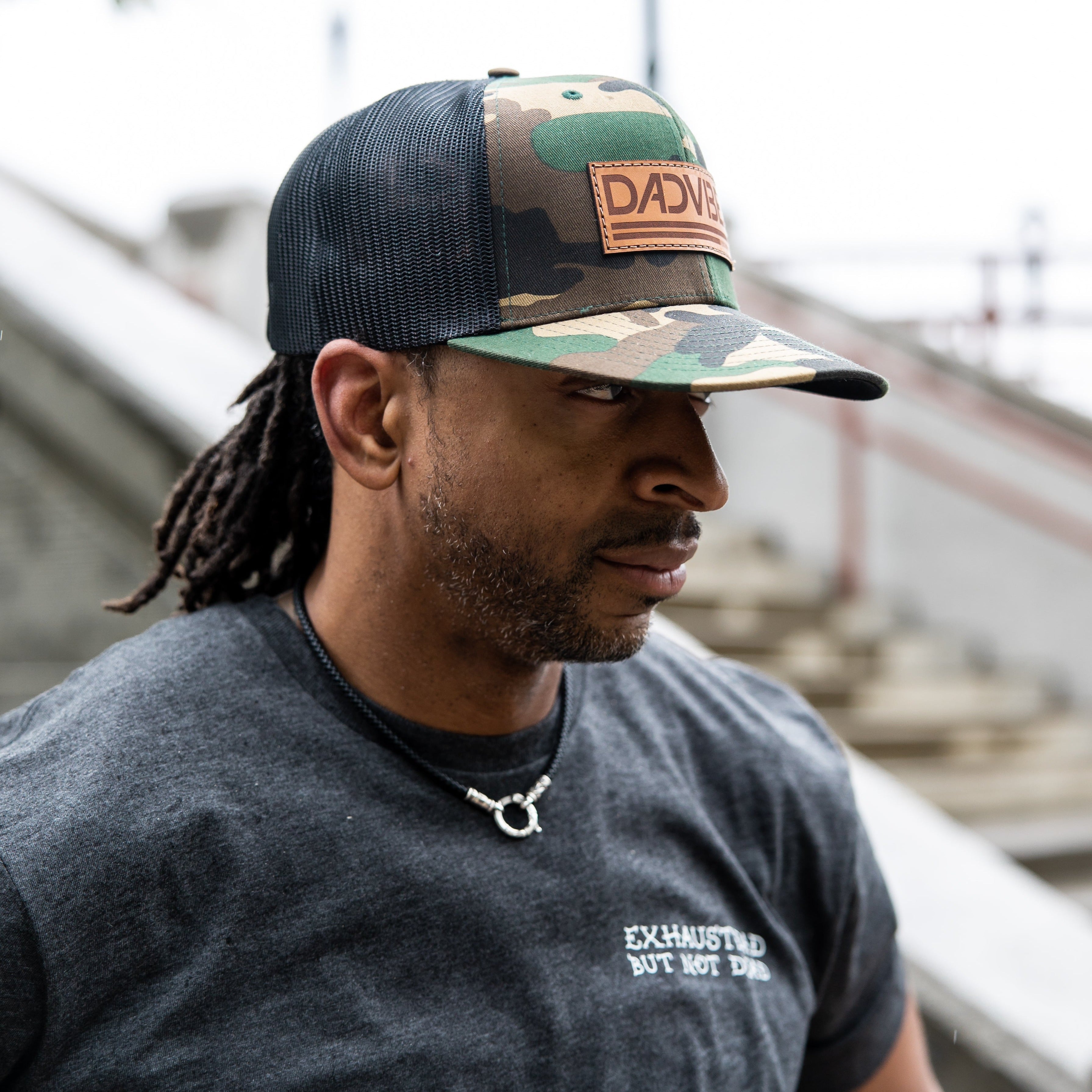 Image of DadVibes Classic - Snapback (Green Camo/Black Mesh)