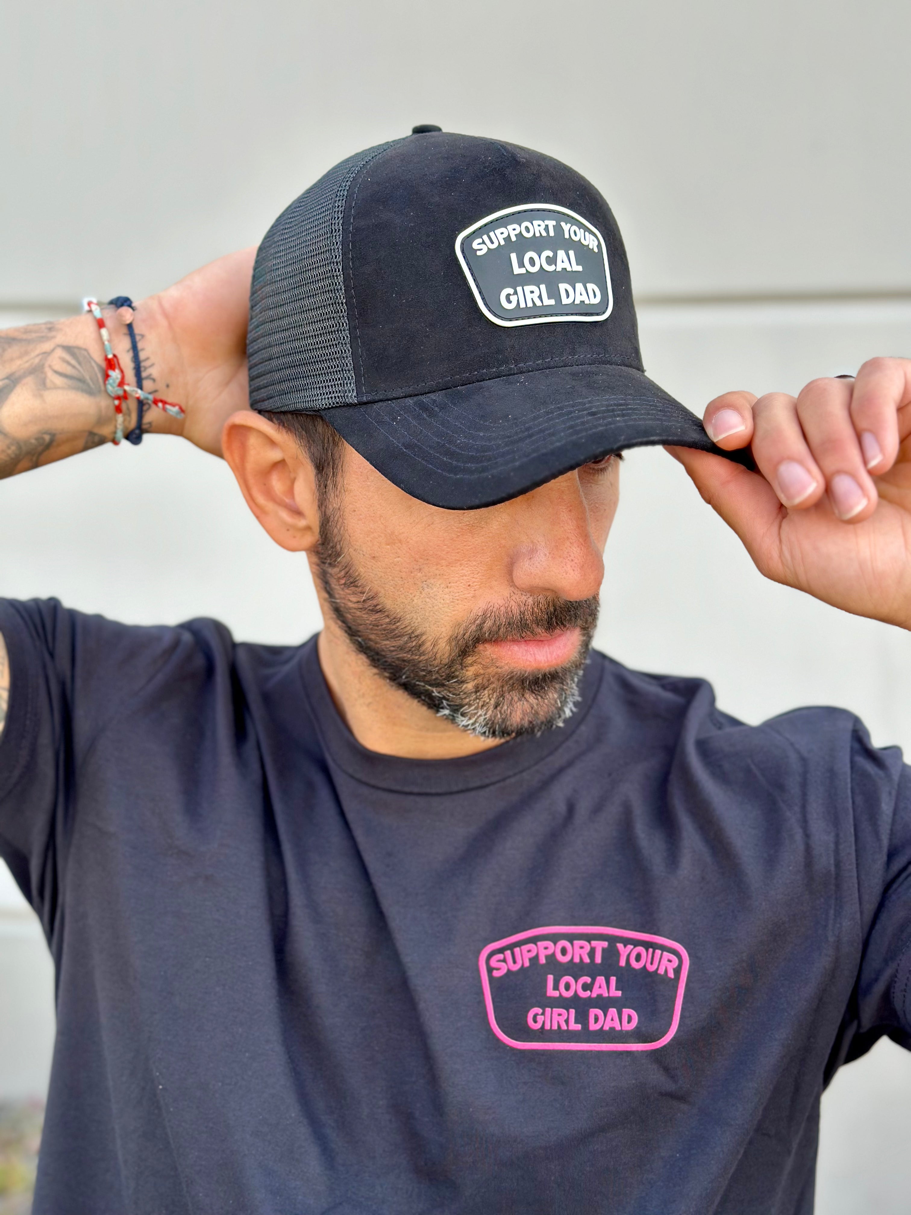 Image of Support Your Local Girl Dad 5-Panel (Black Suede)