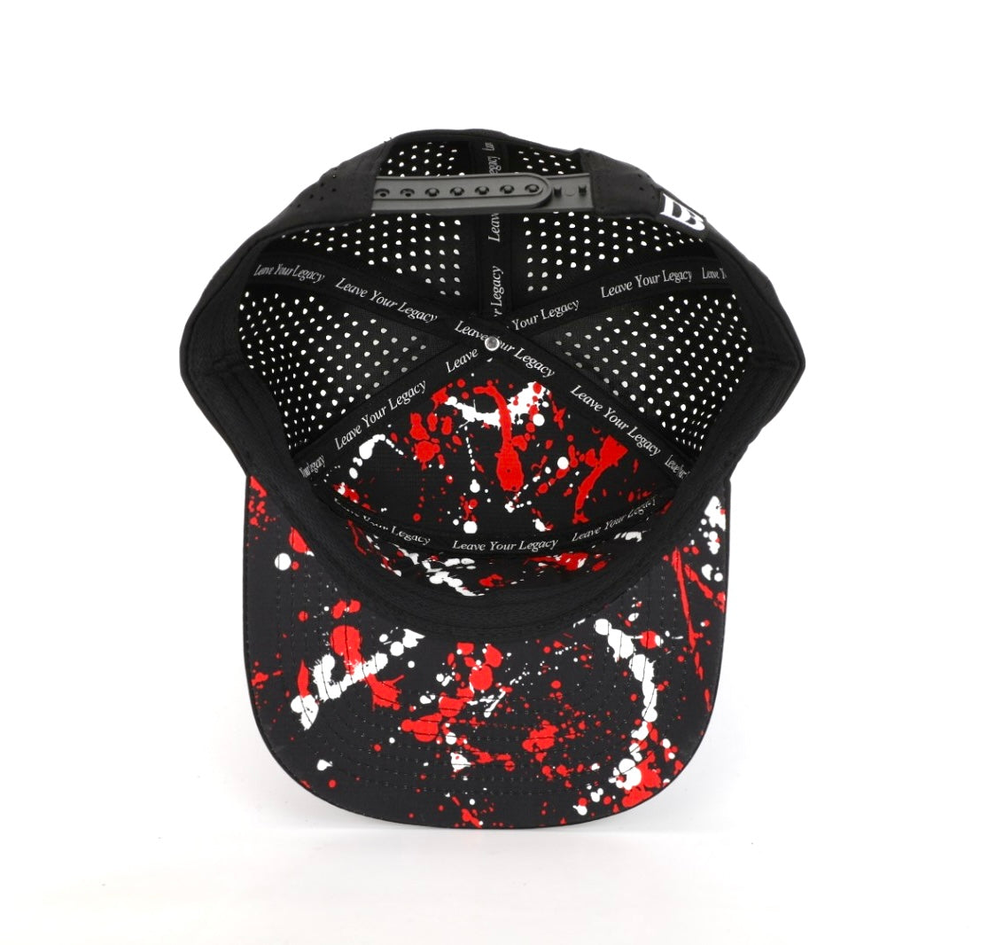 Image of Premium Active 6-Panel Logo Hat (Black Splatter)