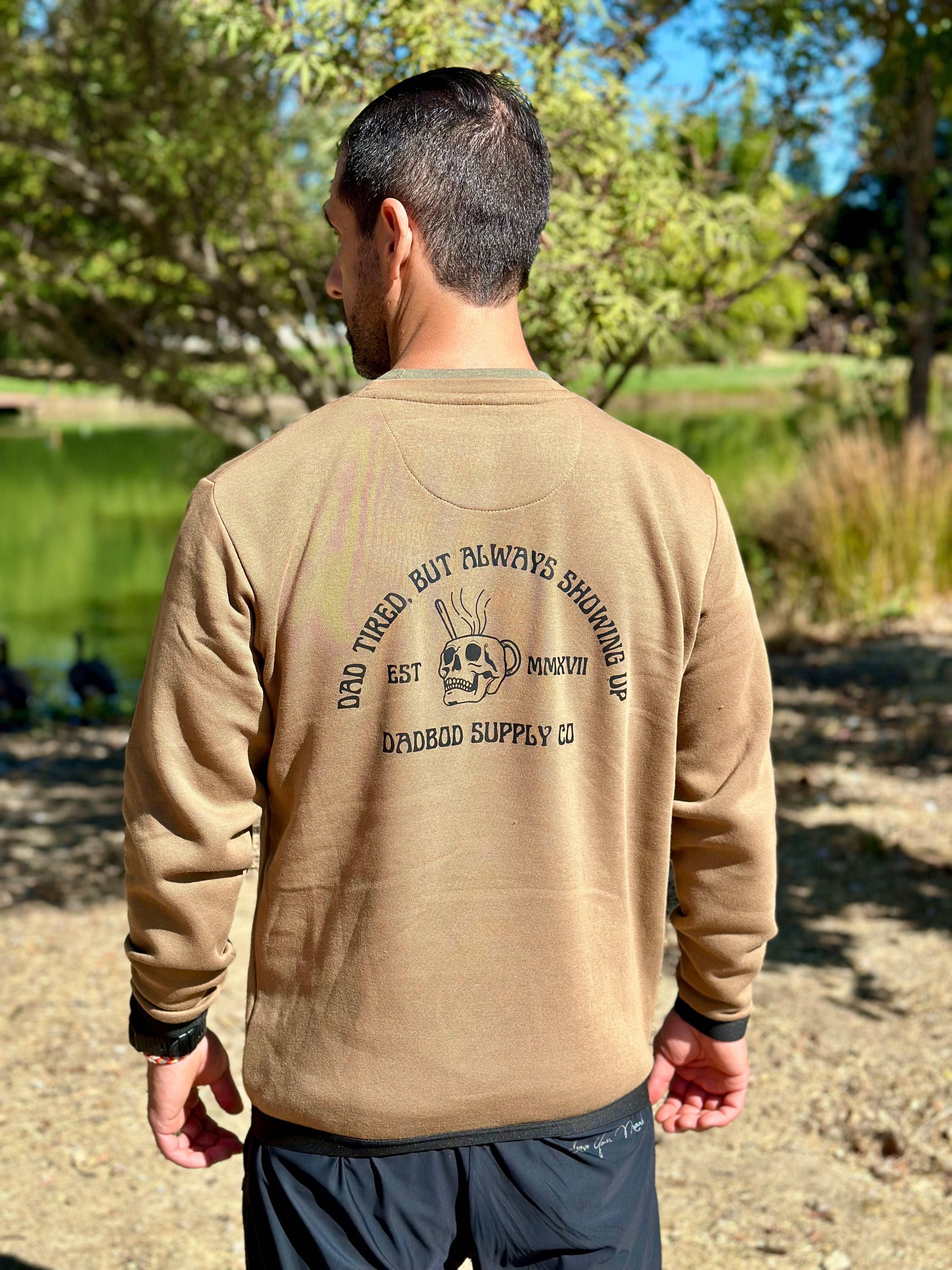 Image of Dad Tired Crew Neck Sweatshirt