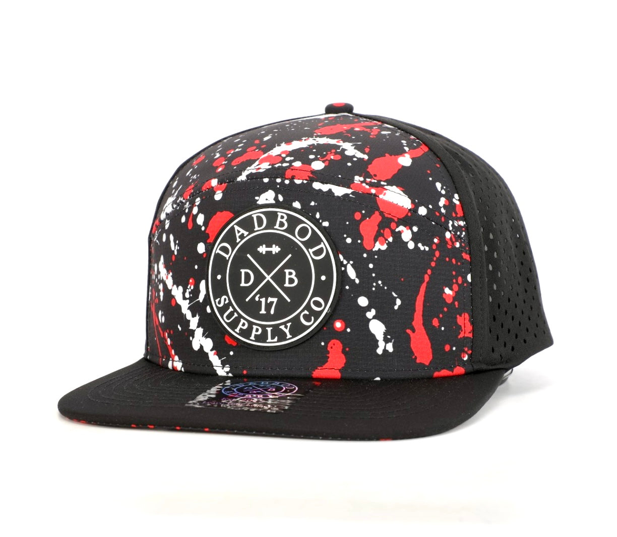Image of Premium Active 6-Panel Logo Hat (Black Splatter)