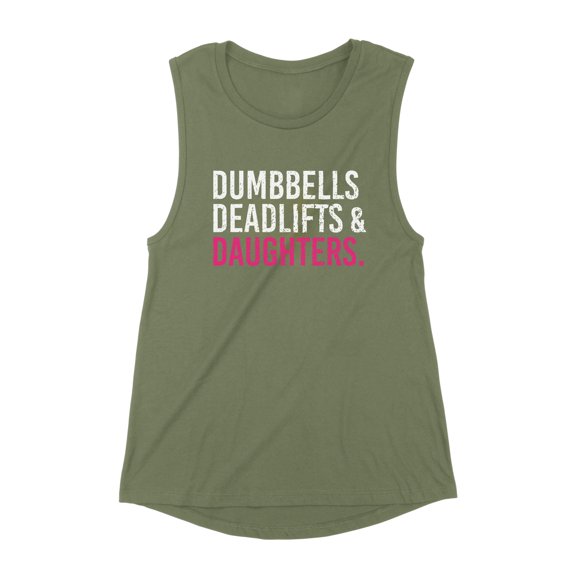 Dumbbells Deadlifts & Daughters Tank (Girl Mom)