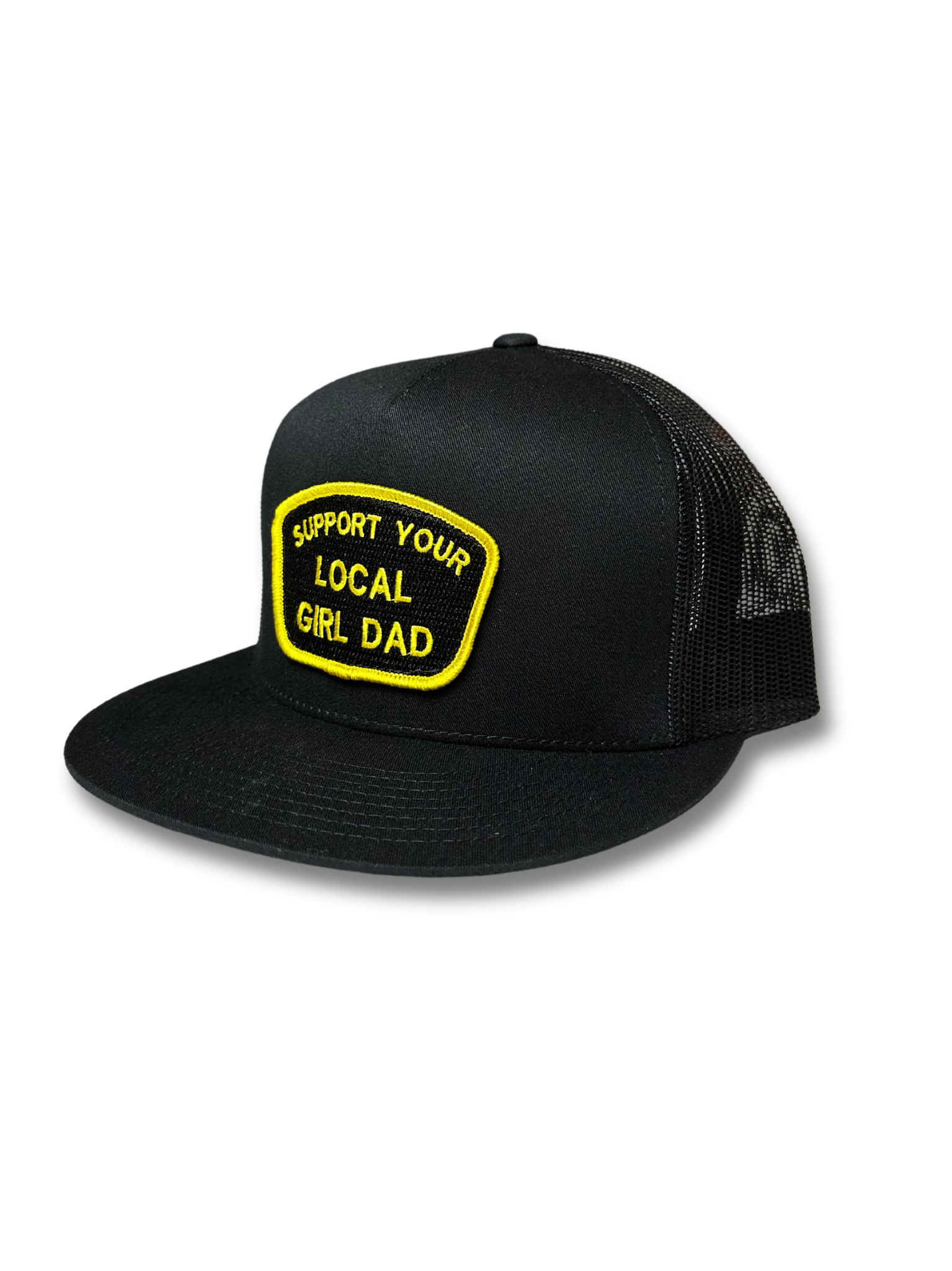 Image of Support Your Local Girl Dad Flat Bill Trucker