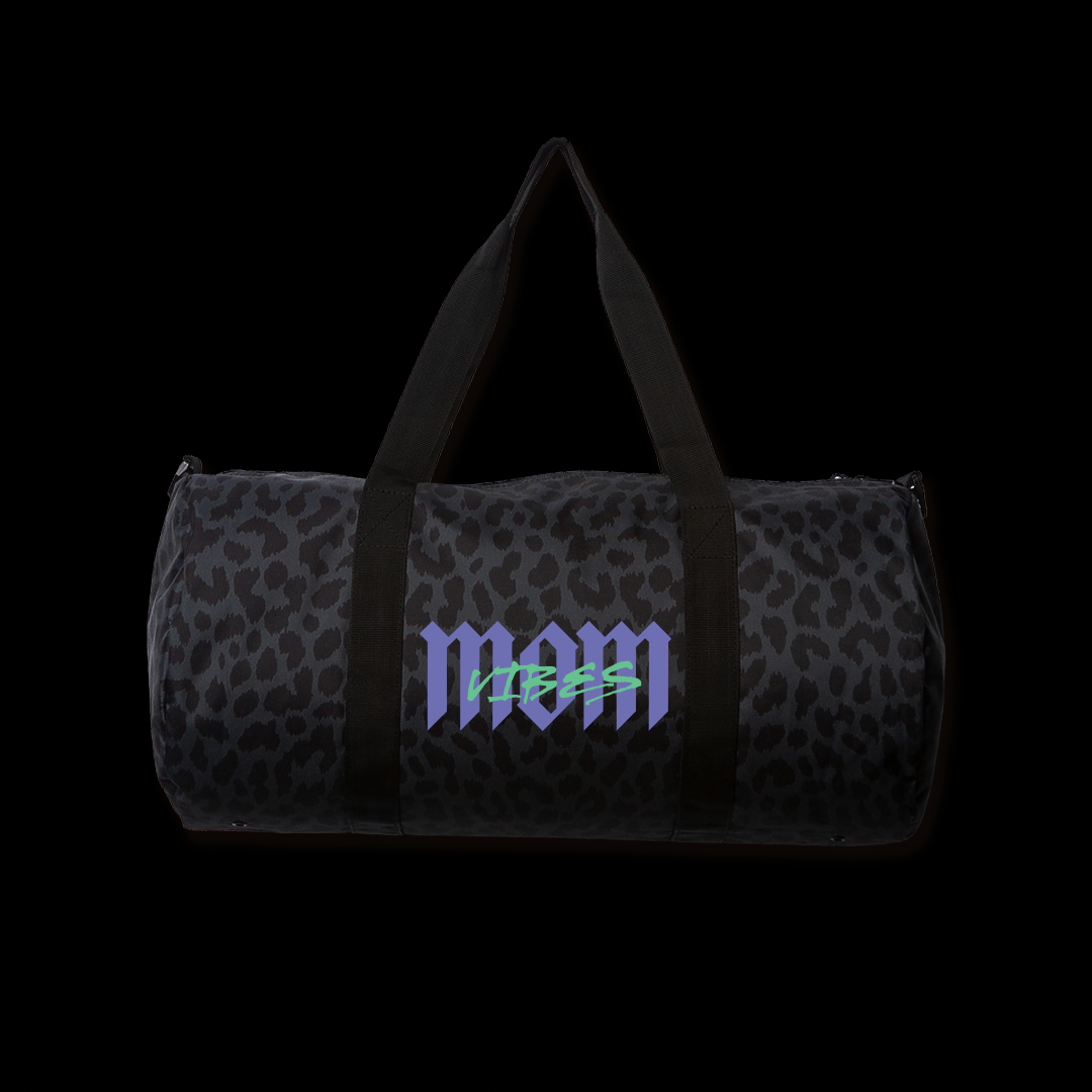 Image of MomVibes All-Purpose Duffel (Black Cheetah)