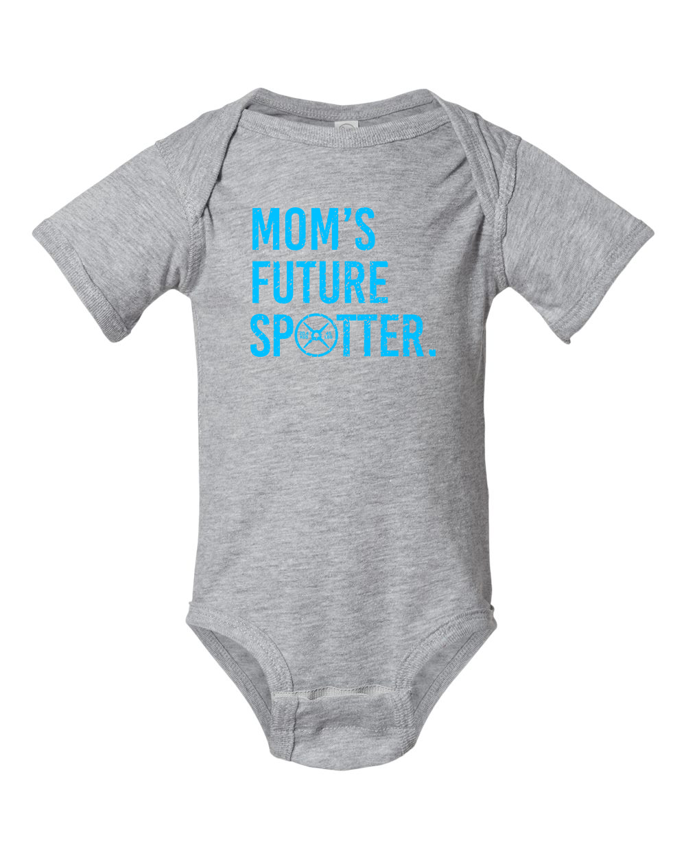 Image of Moms Future Spotter Onesie (With Blue Text)