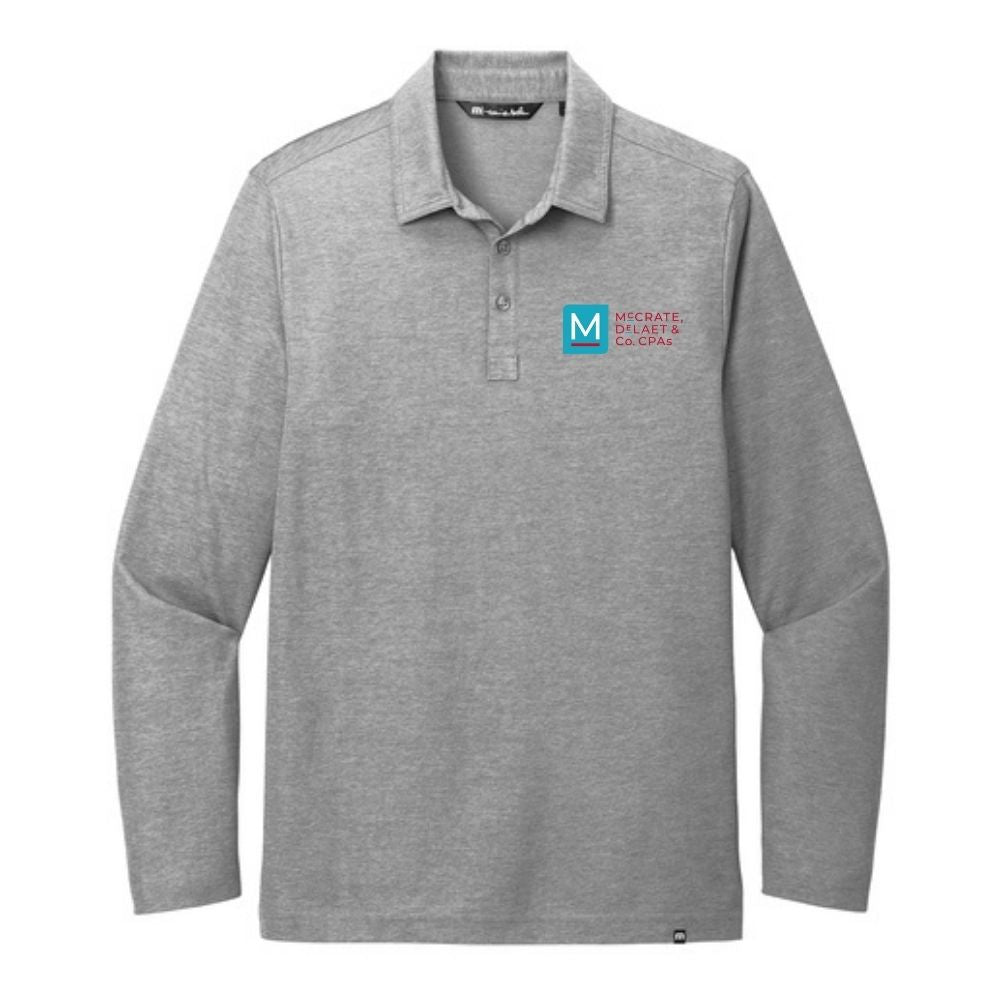 Men's Heather Long Sleeve Polo