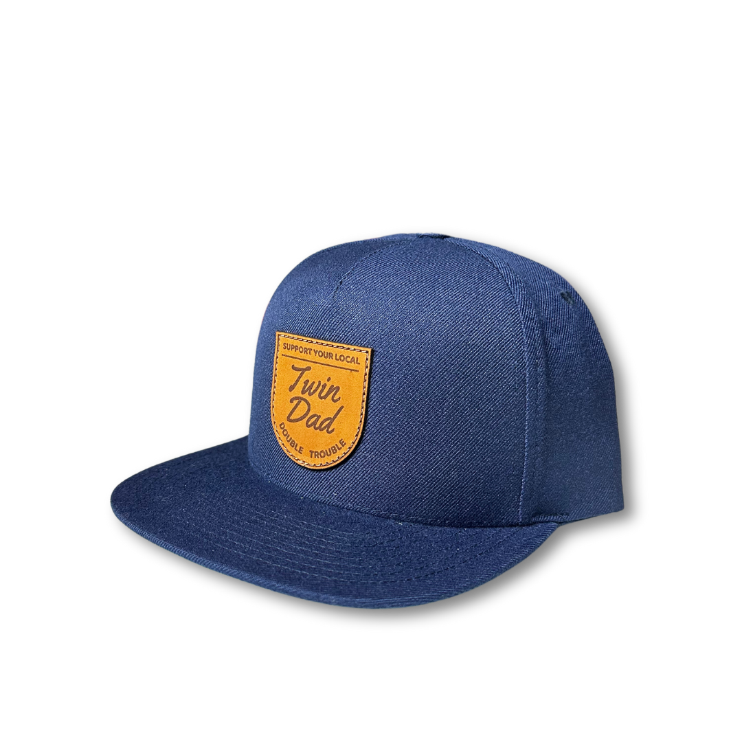 Image of Support Your Local Twin Dad Flat Bill (Solid Navy)