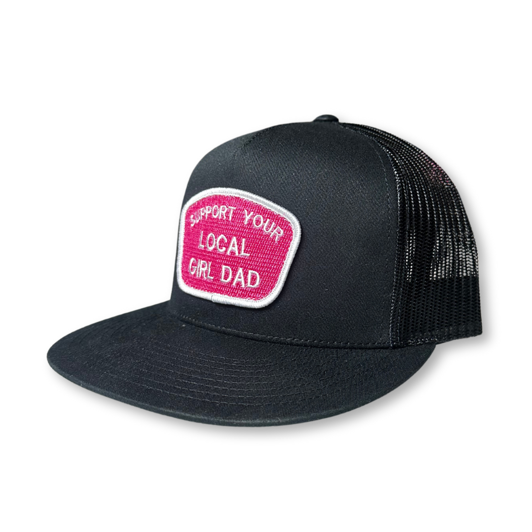 Image of Support Your Local Girl Dad Flat Bill Trucker
