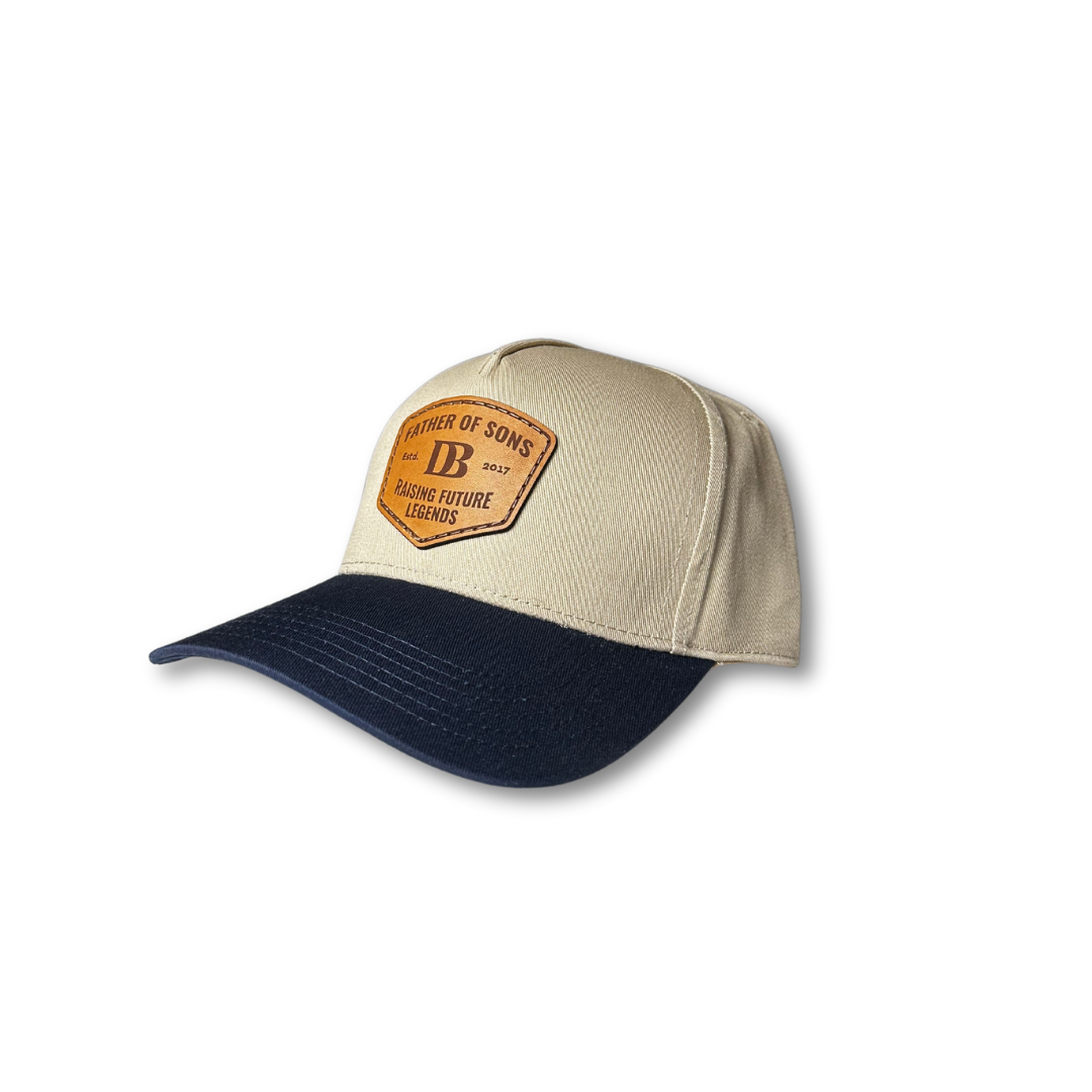 Image of Father of Sons Leather Patch (A-Frame) Snapback
