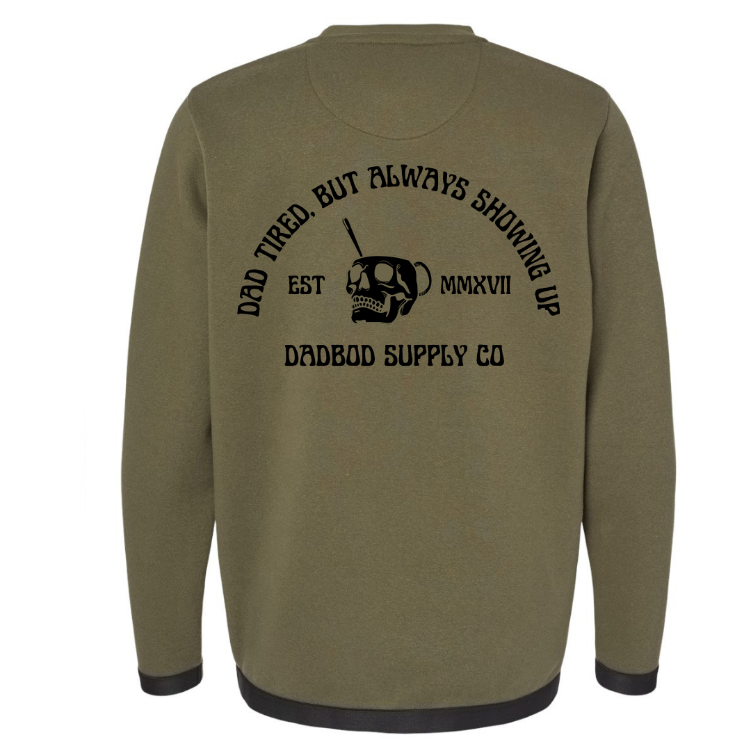Image of Dad Tired Crew Neck Sweatshirt