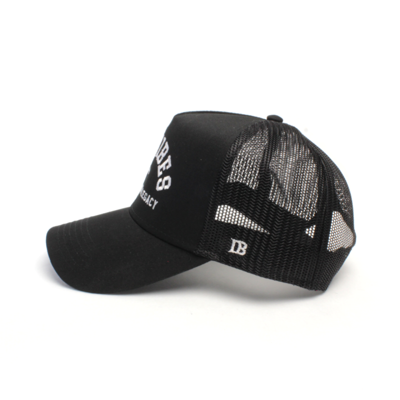 Image of DadVibes 5 Panel Hat (Black Trucker)