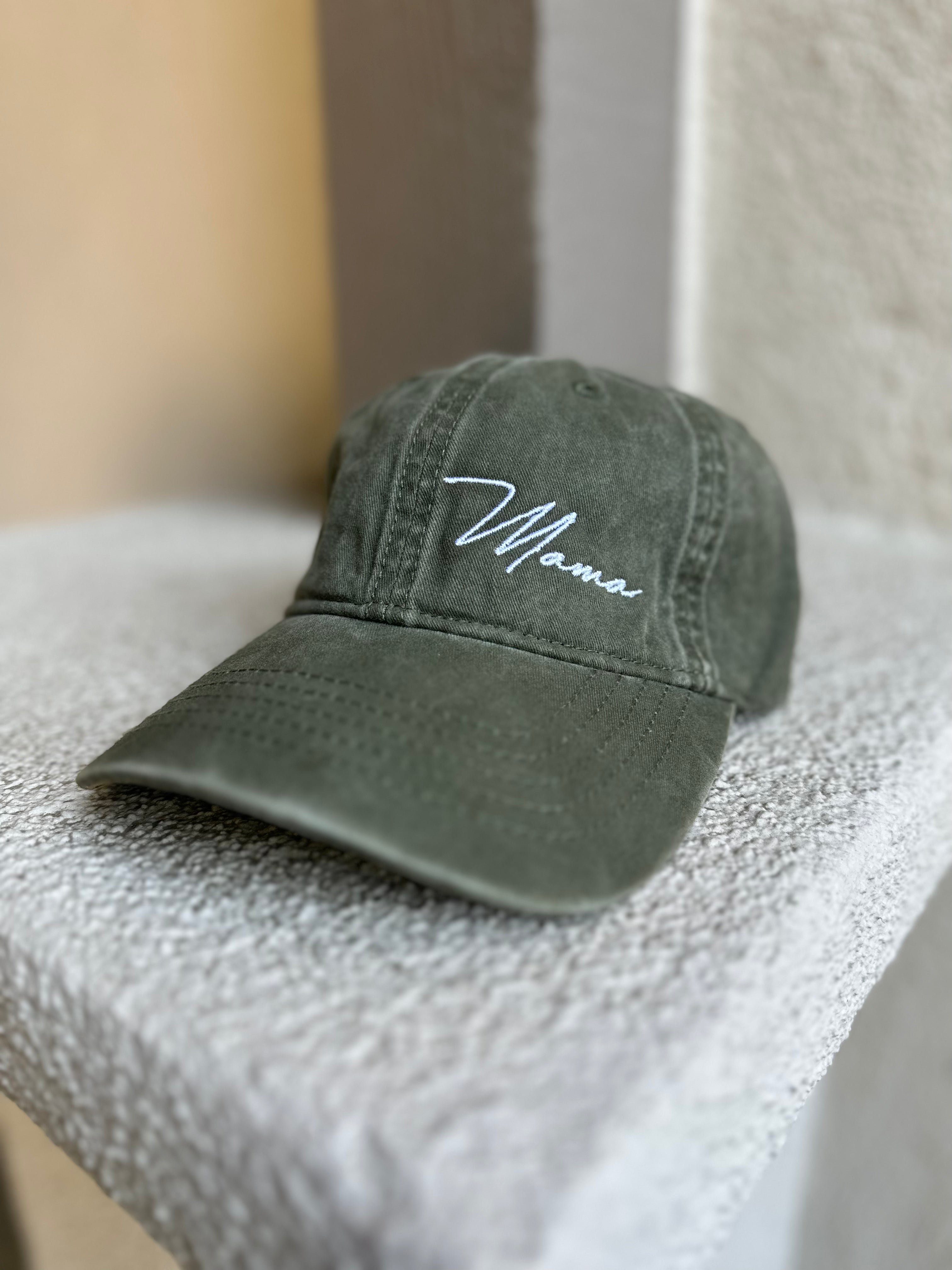 Image of Olive Green/Camo Pony Tail Mama Hat