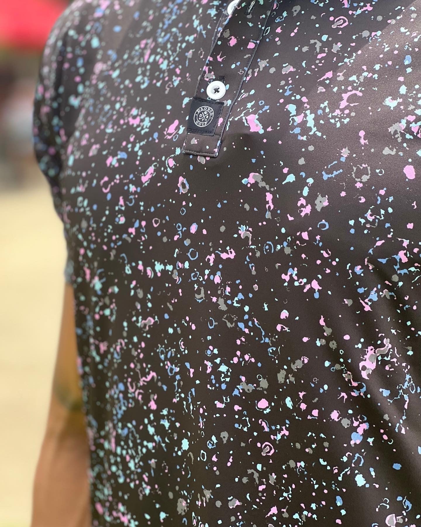 Image of DadBod Golf Polo (Black Splatter)