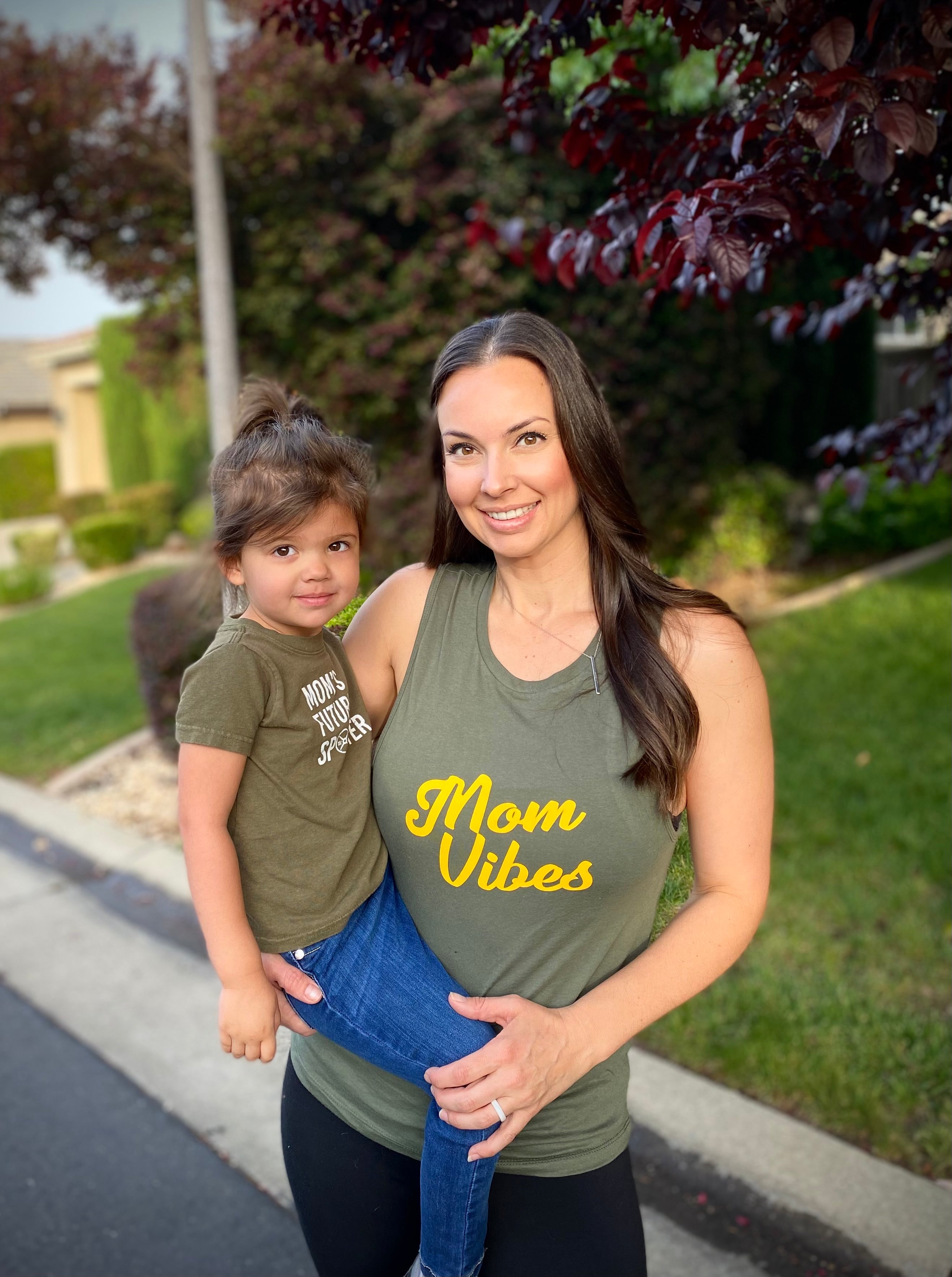 Image of Mom Vibes Military Green Tank