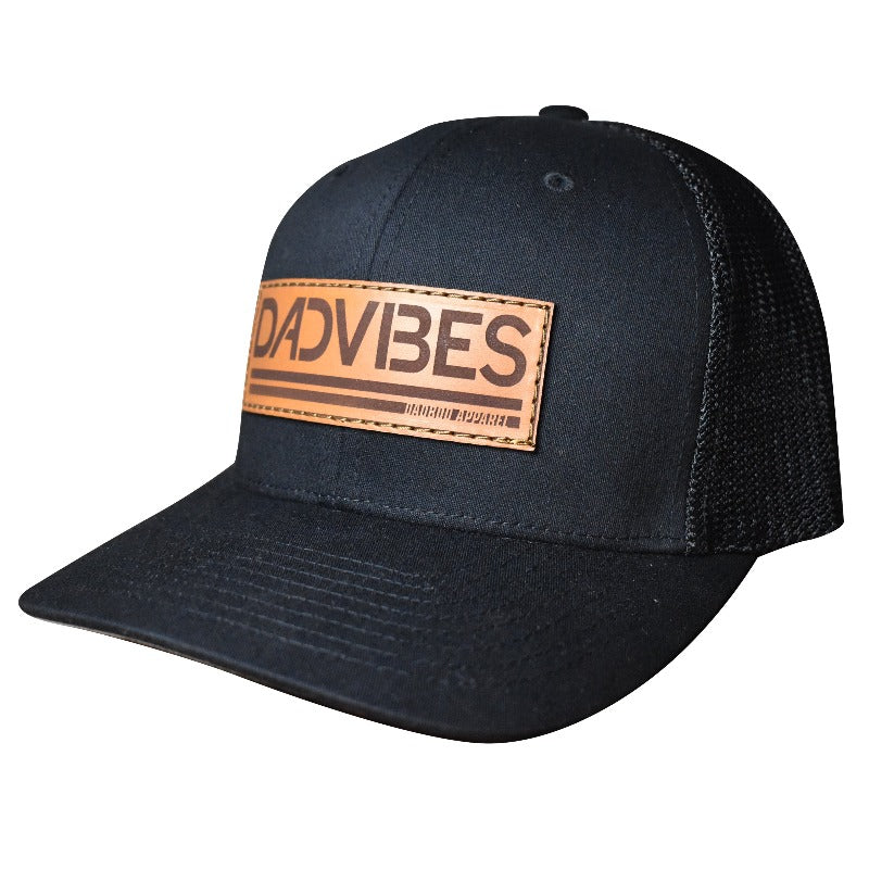 Image of DadVibes Leather Patch Black Mesh FLEXFIT