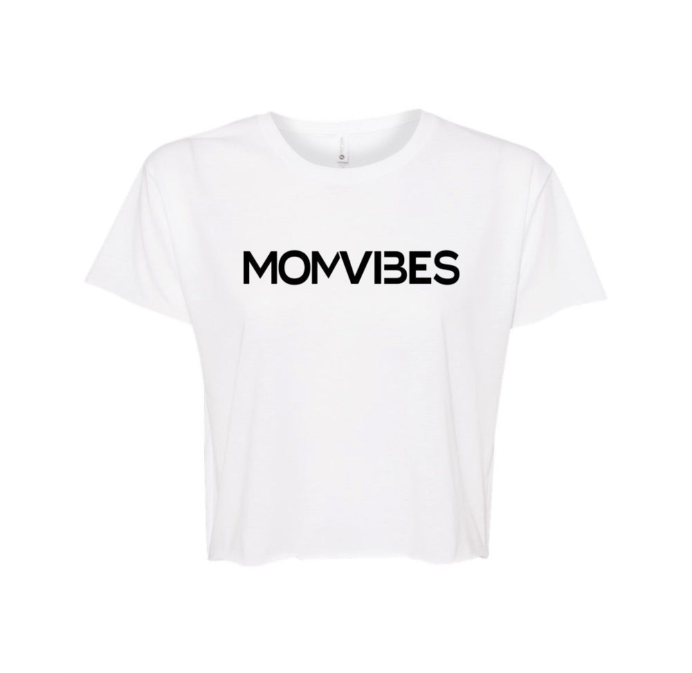 Image of MomVibe Crop Shirt (White)
