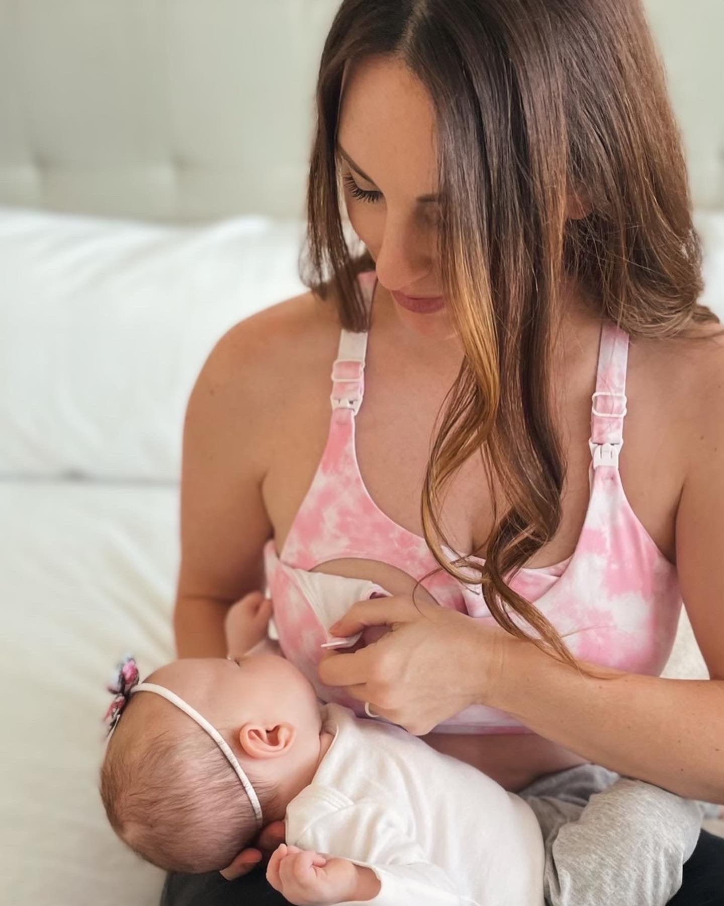 Image of Ultra Comfort Active Nursing Bra (Pink Clouds)