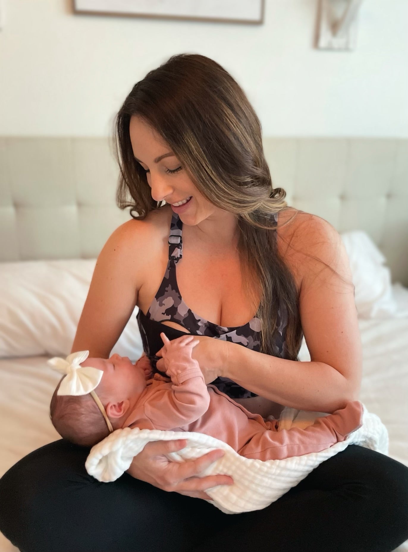 Image of Ultra Comfort Active Nursing Bra (Black Camo)