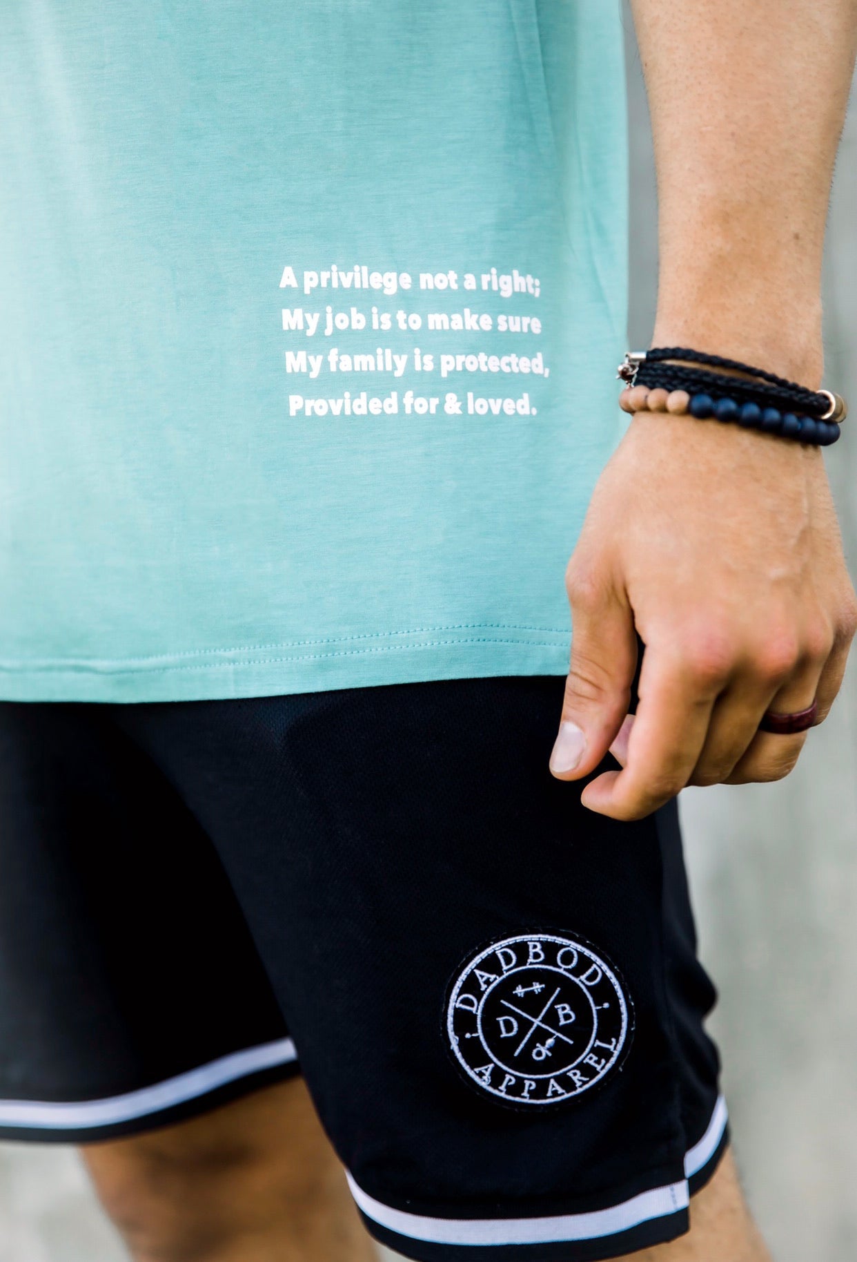 Image of 'The Code' Premium Drop Tail Shirt (Mint)