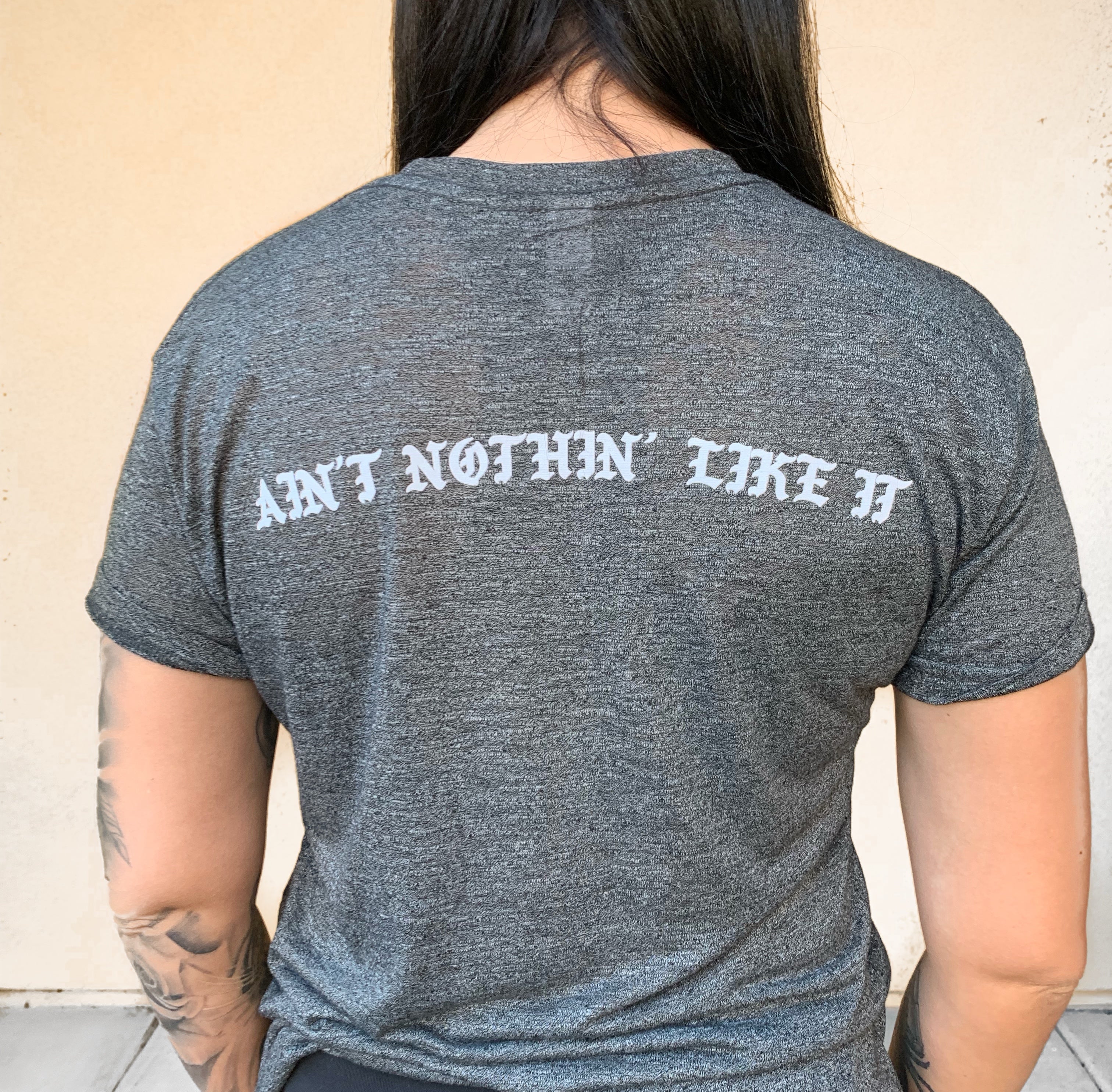 Image of Mama Hood Shirt (Heathered Black)