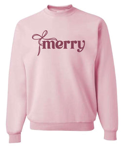 Image of Merry Christmas Bow Crewneck