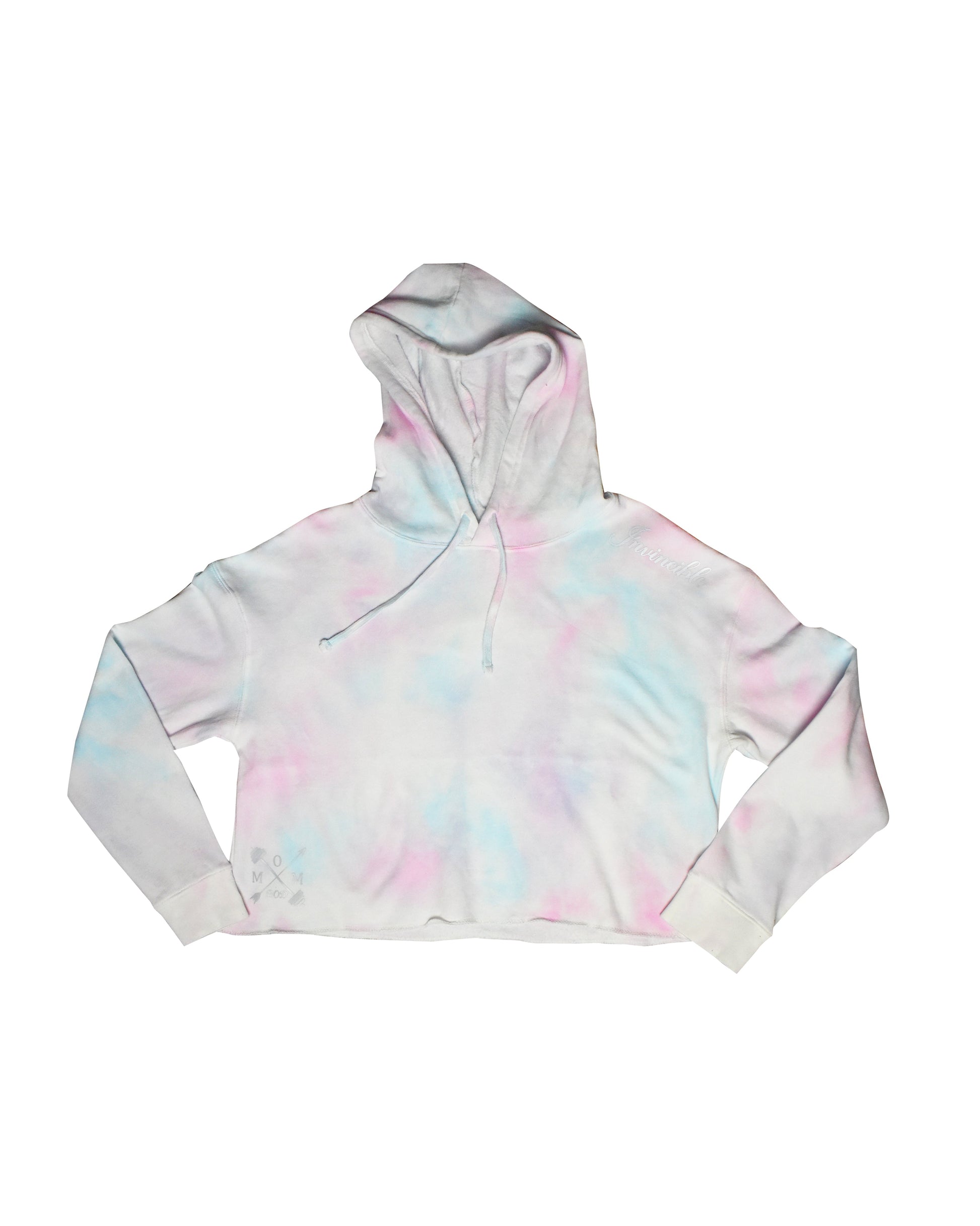 Invincible Cropped Women's Hoodie (Cotton Candy)
