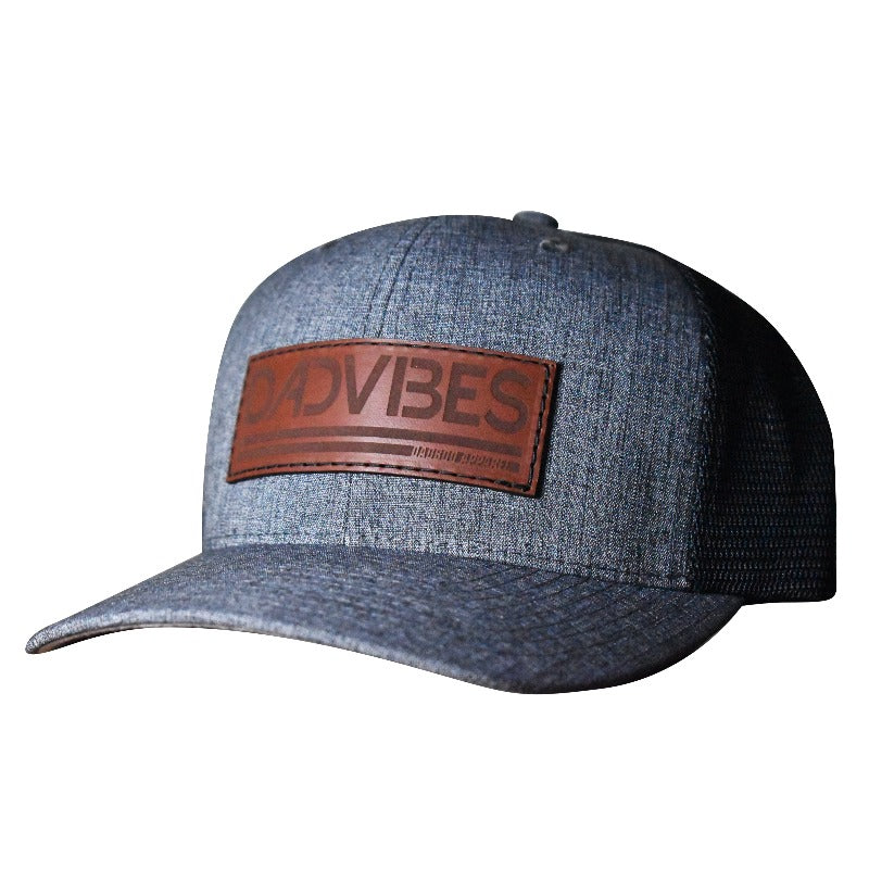 Image of DadVibes Classic - Curved Bill Trucker Snapback (Heather Charcoal/Black)